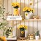 13 Pcs Mason Jar Summer Table Decor, Centerpieces for Tables with Artificial Flowers and Garland, Summer Table Centerpiece for Home Dining Kitchen Decorations Indoor(Bright Sunflower)